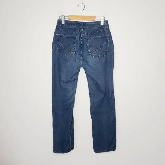 NYDJ Blue Classic Straight Leg Mid  Rise Jeans - Picture 4 of 12
